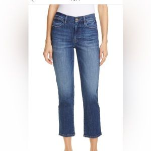 FRAME LeHigh - high-rise, straight leg, cropped at ankle